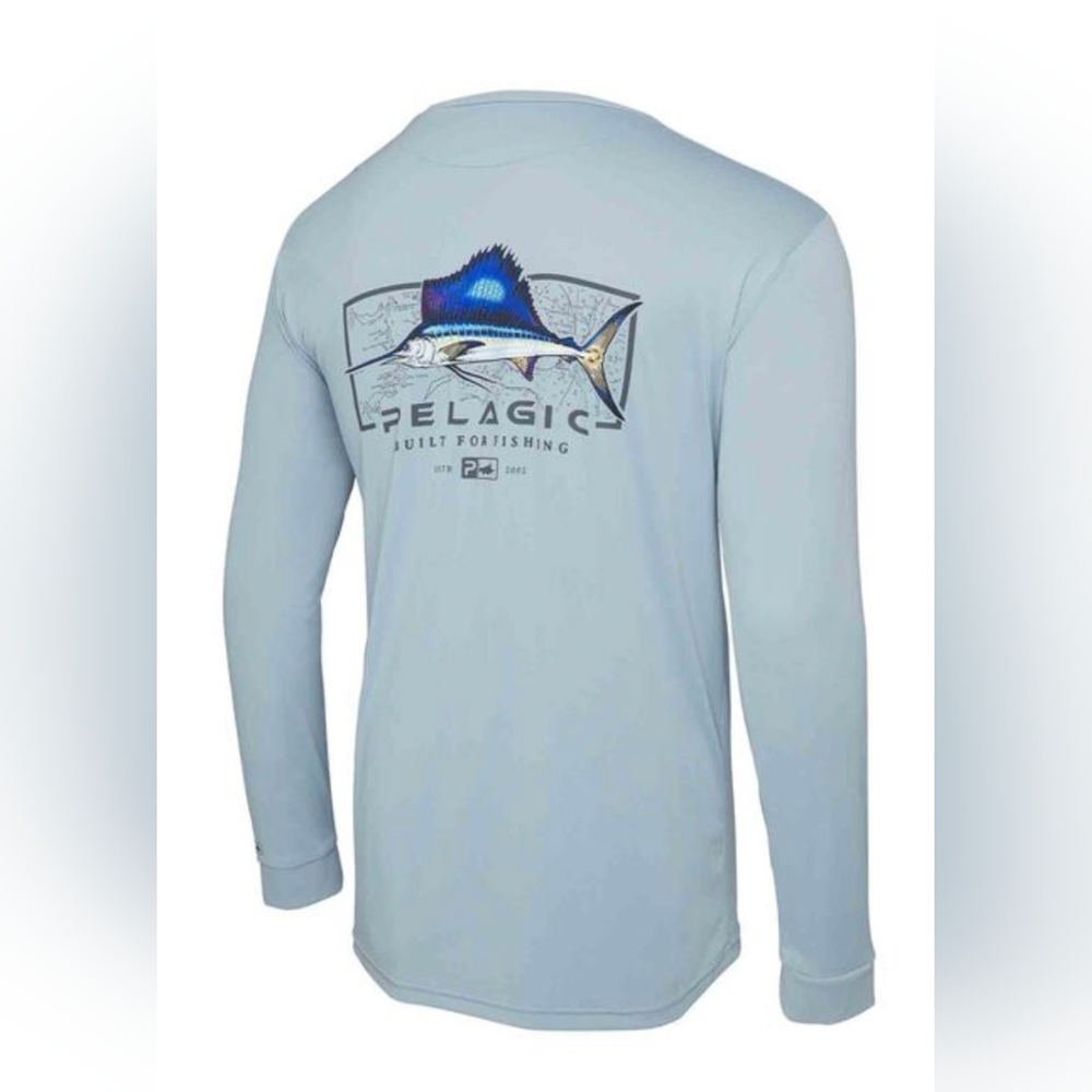 Pelagic Men's Aquatek Sailfish Fishing Long Sleeve Shirt - Large